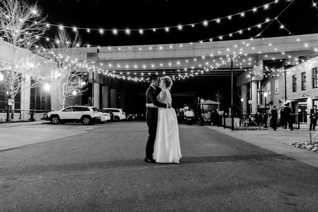 Wedding outside Mile High Station