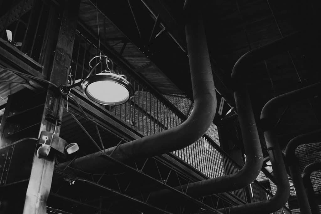 MHS inside venue black and white detail B K mile high station denver colorado wedding portrait photographer 353 websize 1024x683